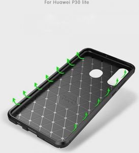 Etui HUAWEI P30 LITE Pancerne Shockproof Carbon Fiber czarne 18