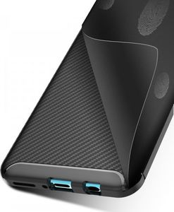 Etui HUAWEI P30 LITE Pancerne Shockproof Carbon Fiber czarne 5