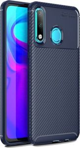 Etui HUAWEI P30 LITE Pancerne Shockproof Carbon Fiber niebieskie 1