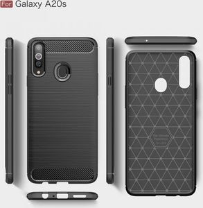 Etui SAMSUNG GALAXY A20S Pancerne Carbon czarne 4
