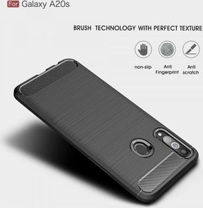 Etui SAMSUNG GALAXY A20S Pancerne Carbon czarne 5