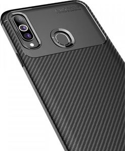 Etui SAMSUNG GALAXY A20S Pancerne Shockproof Carbon Fiber czarne 4