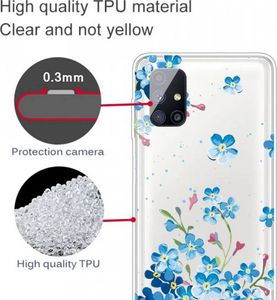 Etui SAMSUNG GALAXY M51 Slim Case Art Pattern Printing TPU Blue Flower 3
