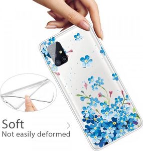 Etui SAMSUNG GALAXY M51 Slim Case Art Pattern Printing TPU Blue Flower 4