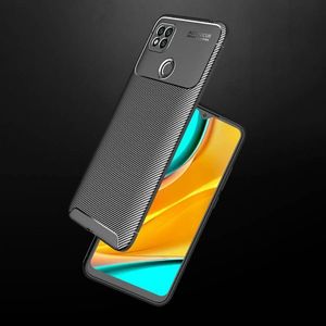 Etui XIAOMI REDMI 9C Pancerne Shockproof Carbon Fiber czarne 4