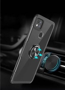 Etui XIAOMI REMI 9C Clear Carbon Ring czarne 4