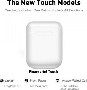 Słuchawki I12 TWS + kabel lightning 7