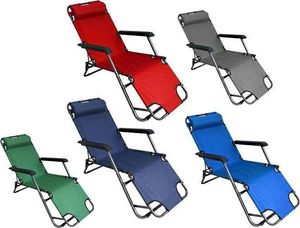 Home Appliances AG219A LEŻAK PLAŻOWY OGRODOWY SKŁADANY ZIELONY uniwersalny 6