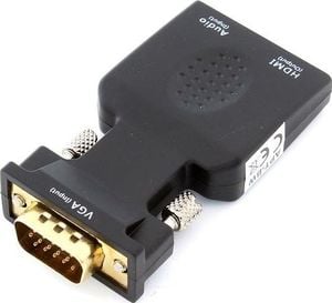 Adapter AV Apte HDMI - D-Sub (VGA) + Jack 3.5mm czarny 3