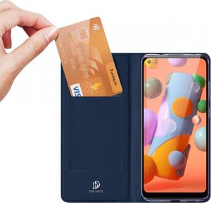 Dux Ducis Etui SAMSUNG GALAXY M11 z klapką Dux Ducis skórzane Skin Leather granatowe 2