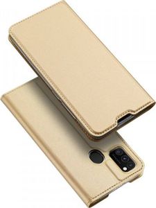 Dux Ducis Etui SAMSUNG GALAXY M21 / M30S z klapką Dux Ducis skórzane Skin Leather złote 4