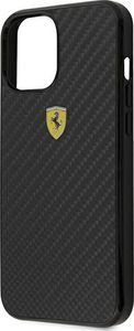Ferrari Ferrari FERCAHCP12LBK iPhone 12 Pro Max 6,7 czarny/black hardcase On Track Real Carbon 6