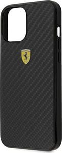 Ferrari Ferrari FERCAHCP12MBK iPhone 12/12 Pro 6,1 czarny/black hardcase On Track Real Carbon 6