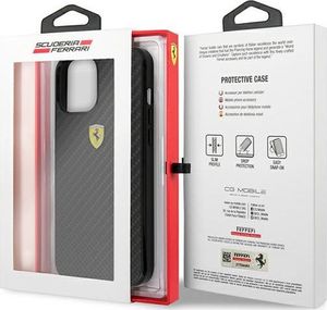Ferrari Ferrari FERCAHCP12MBK iPhone 12/12 Pro 6,1 czarny/black hardcase On Track Real Carbon 9