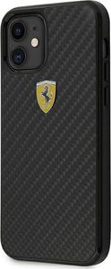 Ferrari Ferrari FERCAHCP12SBK iPhone 12 mini 5,4 czarny/black hardcase On Track Real Carbon 2