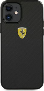 Ferrari Ferrari FERCAHCP12SBK iPhone 12 mini 5,4 czarny/black hardcase On Track Real Carbon 3