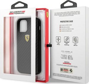 Ferrari Ferrari FERCAHCP12SBK iPhone 12 mini 5,4 czarny/black hardcase On Track Real Carbon 8