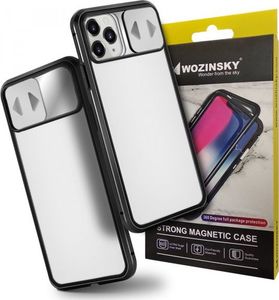 Wozinsky Wozinsky Magnetic Cam Slider Case magnetyczne etui 360 na cały telefon szkło na ekran osłona na aparat Huawei P40 Pro czarny 1