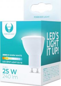 Forever Light Żarówka LED GU10 3W 230V 3000K 240lm Forever Light 1