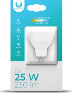 Forever Light Żarówka LED G4 MR11 3W 12V 4500K 230lm Ceramiczna Forever Light 1