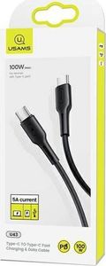 Kabel USB Usams USB-A - USB-C 1.2 m Czarny (112230) 4