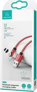 Kabel USB Usams USB-A - Lightning 1 m Czerwony (109578) 3