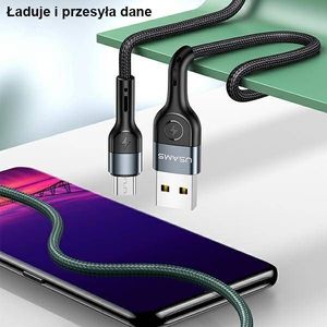 Kabel USB Usams USB-A - microUSB 1 m Zielony (112226) 2