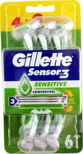 Gilette Maszynki Gillette Sensor 3 Sensitive 6szt uniwersalny 1
