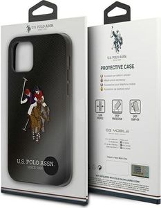 U.S. Polo Assn US Polo USHCP12LPUGFLBK iPhone 12 Pro Max 6,7 czarny/black Polo Embroidery Collection 8