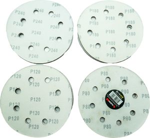 HurthAG Zestaw Krążek papier ścierny rzep krążki 180mm 8otw 3