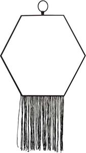 Pigmejka Lustro Dekoracyjne czarne z sznurkami 47x30x0,5 cm uniwersalny (96975-uniw) - 96975-uniw 1