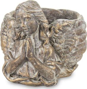 Pigmejka Osłonka doniczka anioł brązowa ceramika 19,5cm uniwersalny 1