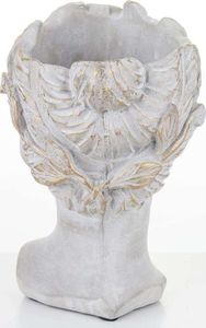 Pigmejka Osłonka wazon głowa szara ceramika 21,5x16x15 uniwersalny 4