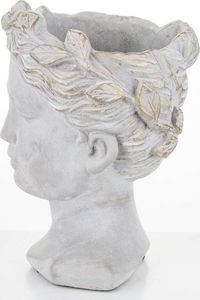 Pigmejka Osłonka wazon głowa szara ceramika 21,5x16x15 uniwersalny 6