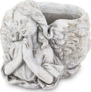 Pigmejka Osłonka doniczka anioł szara ceramika 15x17x20 uniwersalny 1
