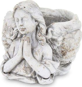 Pigmejka Osłonka doniczka anioł szara ceramika 13x13x16 uniwersalny 1