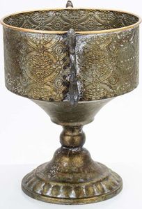 Pigmejka Osłonka Metalowa Złota Antyk Amfora 26x28x20,5 cm uniwersalny 2