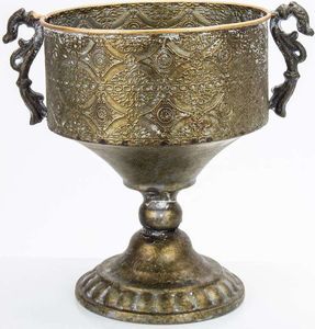 Pigmejka Osłonka Metalowa Złota Antyk Amfora 26x28x20,5 cm uniwersalny 3