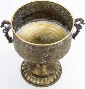 Pigmejka Osłonka Metalowa Złota Antyk Amfora 26x28x20,5 cm uniwersalny 4