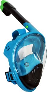 SportVida Maska nurkowa pełnotwarzowa z fajką l/xl niebiesko-czarna Sportvida 5