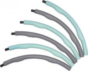 SportVida Hula-Hop składany masujące wypustki 100 cm szaro-niebieski 4