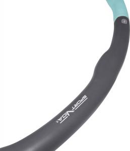 SportVida Hula-Hop składany masujące wypustki 100 cm szaro-niebieski 5