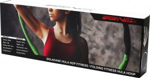 SportVida Hula-Hop składany masujące wypustki 100 cm szaro-niebieski 7