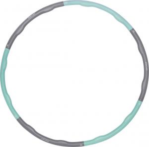 SportVida Hula-Hop składany masujące wypustki 100 cm szaro-niebieski 2