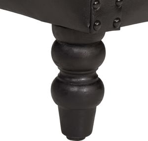 vidaXL Fotel, czarny, naturalna kozia skóra 7