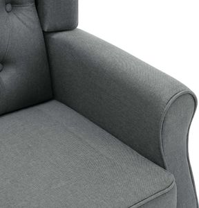 vidaXL Fotel masujący z podnóżkiem, jasnoszary, obity tkaniną 7