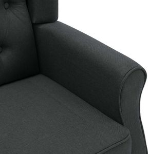 vidaXL Fotel masujący z podnóżkiem, ciemnoszary, obity tkaniną 7