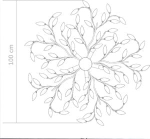 Lampa sufitowa vidaXL Lampa sufitowa, listki z kryształu akrylowego, 5 żarówek E14 6