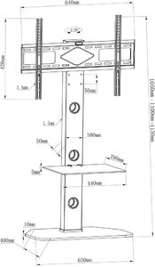 vidaXL Stojak podłogowy 51073 32'' - 70'' 5