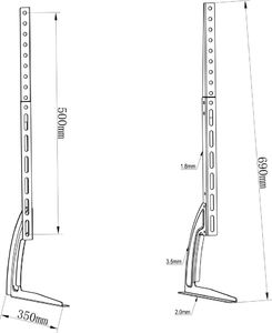 vidaXL Stojak biurkowy 51077 32'' - 70'' 7